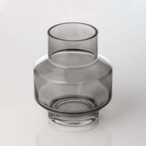 Ανθοδοχείο Διακοσμητικό Γυάλινο Γκρι Ø12x14cm (GB5055)