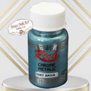 Chrome metallic paint Rich 60ml -Aqua(CM1567)