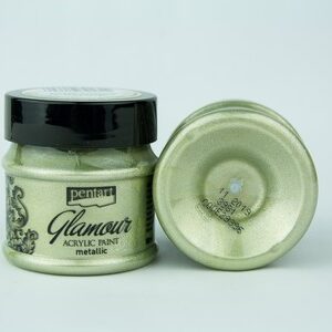 Glamour acrylic paint metallic 50ml Pentart – Antique Silver(MP304)