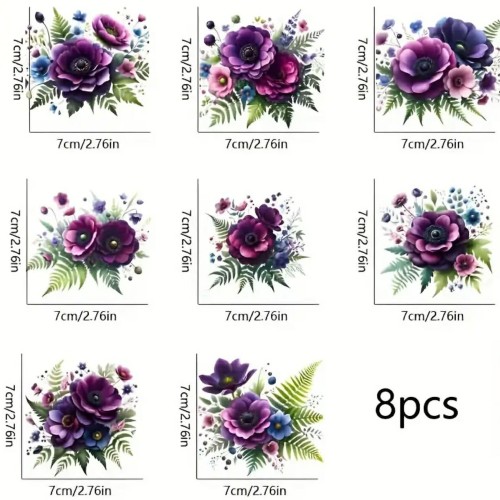 Αδιάβροχα αυτοκόλλητα UV για αντικείμενα πορσελάνης 8τεμ. -DT1461