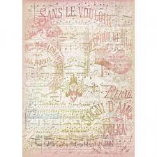 Ριζόχαρτο για decoupage - Musical Score - A4 (RI122)