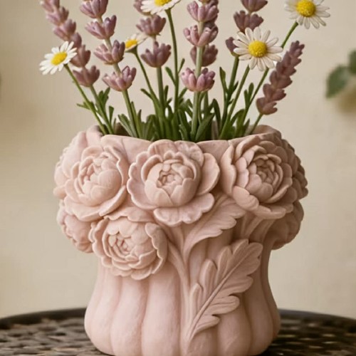 Καλούπι σιλικόνης Γλαστάκι Μπουκέτο-KS6234