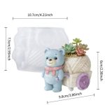 Καλούπι Σιλικόνης Δοχείο Αρκουδάκι-KS6265