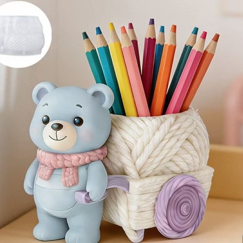 Καλούπι Σιλικόνης Δοχείο Αρκουδάκι-KS6265