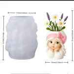 Καλούπι Σιλικόνης Δοχείο Κοριτσάκι -KS6274