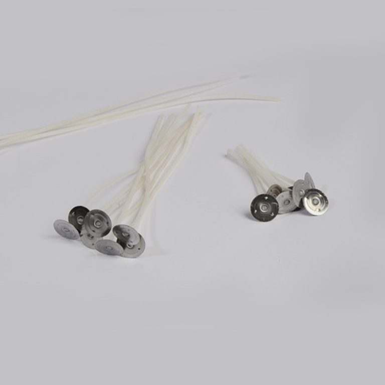 Φυτίλια κερωμένα, με μεταλλική βάση -60mm.