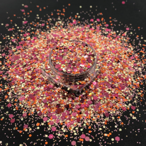 Chunky glitter 50ml, Μπορντό-Χρυσό