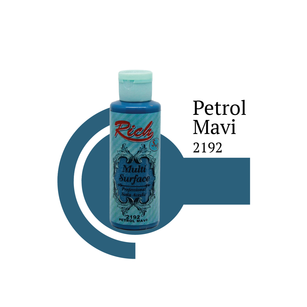 Multi surface paint Rich 130 ml ,petrol blue(MS2192) - Image 2