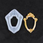 Καλούπι σιλικόνης, Vintage κορνίζα, 13×9.5×1.6cm (DE207)