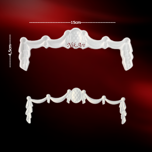 Καλούπι σιλικόνης Nik-Art 14x4,5cm-KA1415