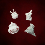 Πολυεστερικό αντικείμενο 4,5x4cm 4σετ- PL4259