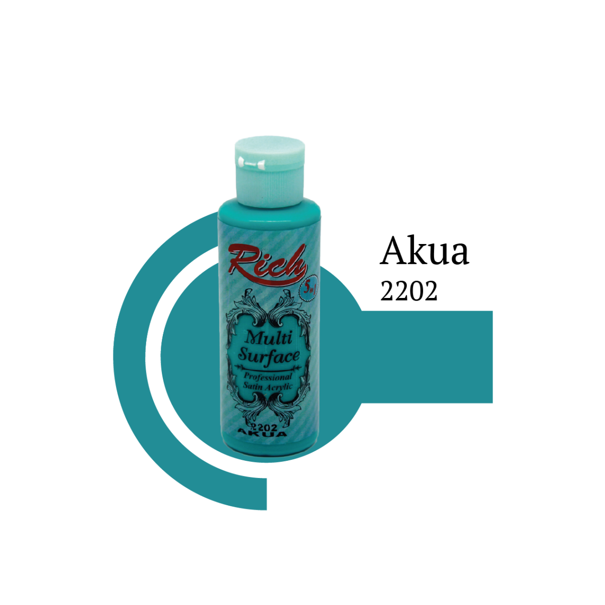 Multi Surface Paint Rich 130ml-Aqua(MS2202) - Image 2