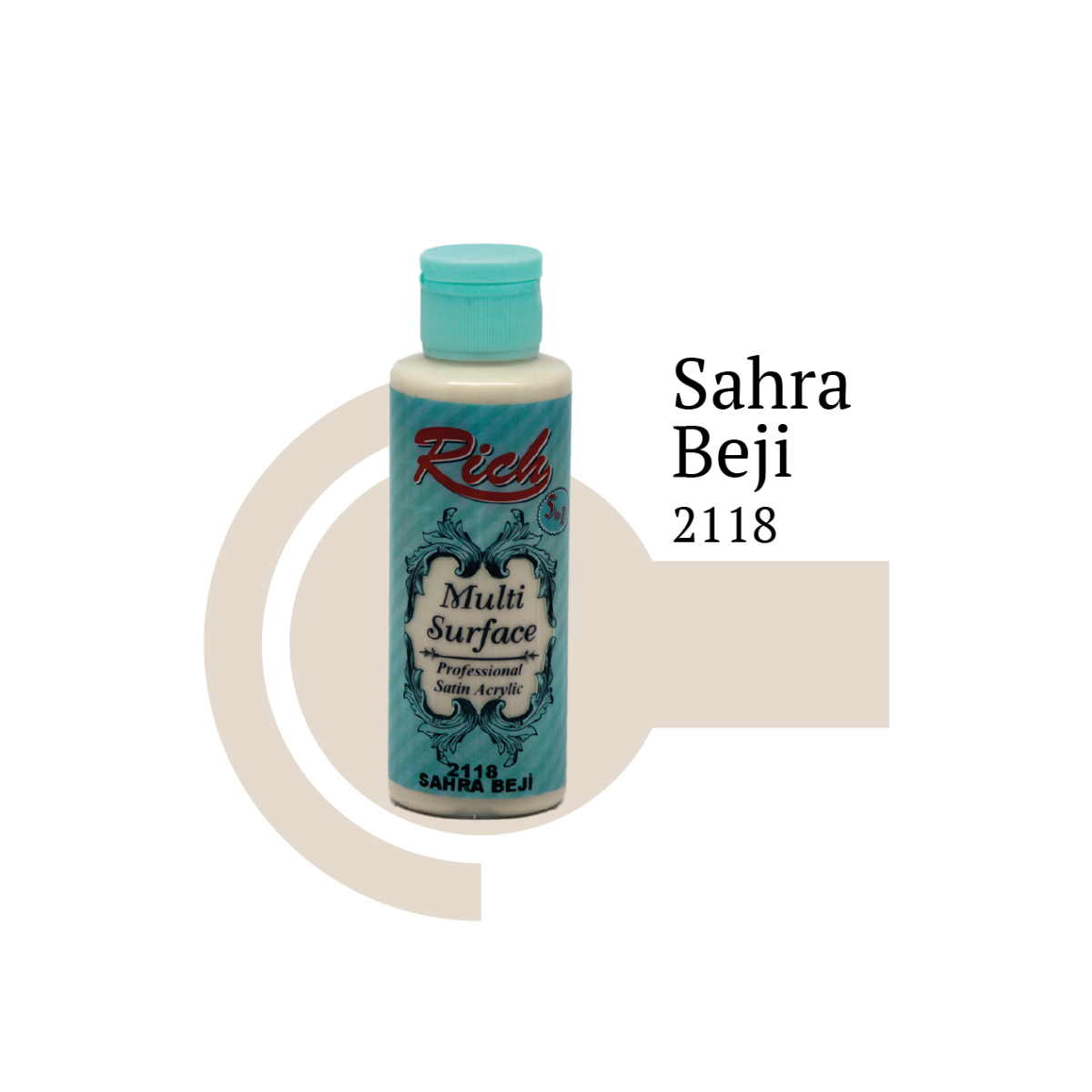 Multi Surface Paint Rich 130ml-Sahara Beige(MS2118) - Image 2