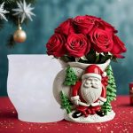 Καλούπι σιλικόνης βάζο-Αγιος Βασίλης -KS8344