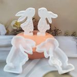 Καλούπι Σιλικόνης  Ζευγάρι Κουνελιών 3D -KS8562