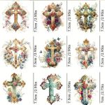 Αδιάβροχα αυτοκόλλητα UV για αντικείμενα πορσελάνης 12τεμ. -DT2278