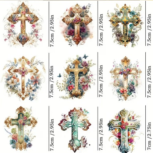 Αδιάβροχα αυτοκόλλητα UV για αντικείμενα πορσελάνης 12τεμ. -DT2278