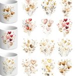 Αδιάβροχα αυτοκόλλητα UV για αντικείμενα πορσελάνης 12τεμ. -DT2277