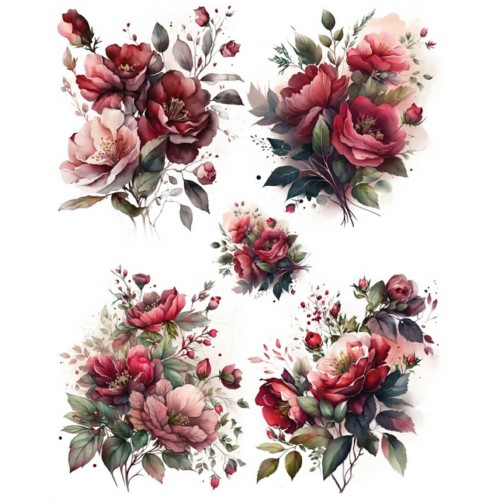 Χαρτί Easy Transfer, Μπουκέτα λουλούδια,25x35cm-LN5246