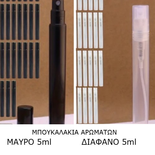 Μπουκαλάκια Αρωμάτων Ψεκασμού 5ml με καπάκι