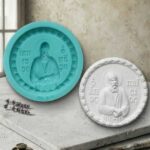 Καλούπι σιλικόνης NikArt Premium σε πράσινο χρώμαμε τον Άγιο Παΐσιο σε στάση προσευχής