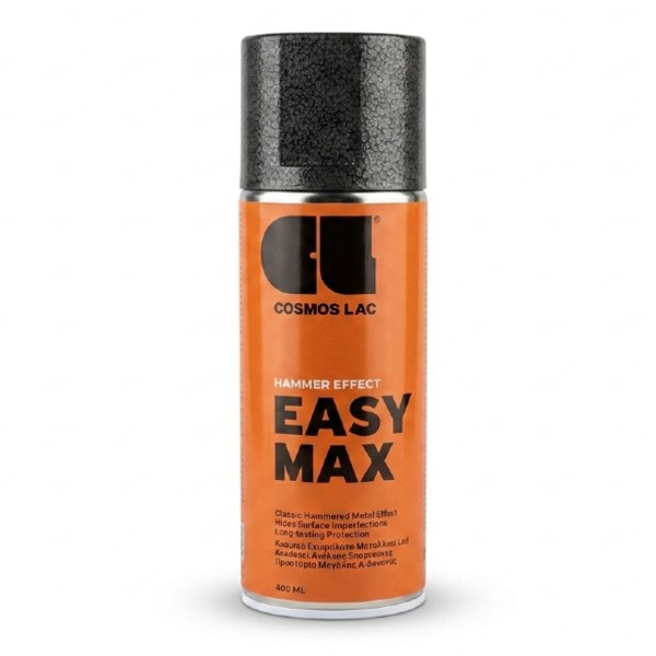 Cosmos Lac Easy Max Σπρέι Χρώμα Σφυρήλατο Εφέ (Hammer Effect) Ανθρακί 400ml