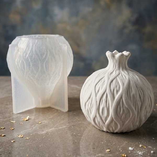 Καλούπι σιλικόνης ρόδι με ανάγλυφα 3d NikArt Premium