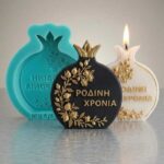 Καλούπι Σιλικόνης Ρόδι Φλάτ Ανάγλυφο «Ρόδινη Χρονιά» – NikArt Premium