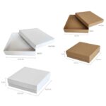 Χάρτινο Κουτί Συσκευασίας 12,5 x 12,5 x 3 cm (Λευκό & Kraft/Καφέ)