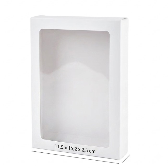 Λευκό Κουτί με Παράθυρο 11,5x15,2x2,5cm