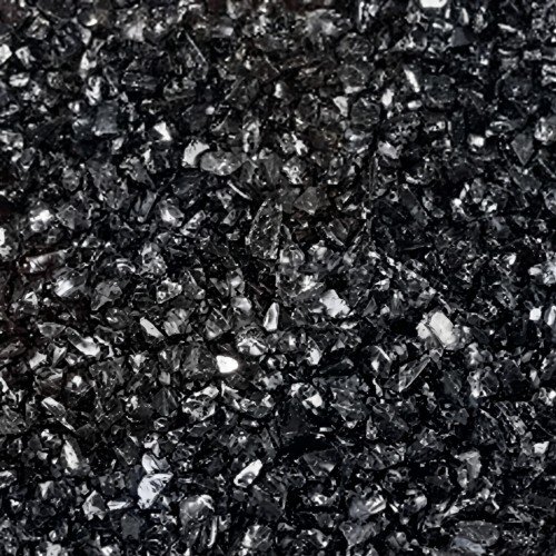 Πέτρες γυάλινες διακοσμητικές 1-4 mm,Μαύρες 100gr-DK3080